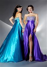 2012 Strapless Flowy Tiffany Prom Dress 16629